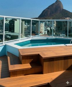 deck piscina cobertura